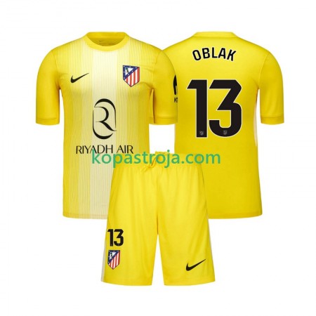 Billiga Fotbollströjor Atlético Madrid Jan Oblak 13 Målvakt Barn Hemma tröja 2025/26 Kortärmad